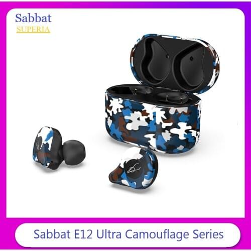 Original Sabbat E12 Ultra BT5.0 TWS Camouflage Earphone HiFi Stereo Headsets Wireless Sports Earphones Noise Reduction Earbuds