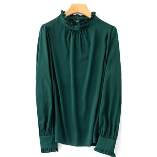 W130 Womens long sleeve white shirt in spring and Autumn