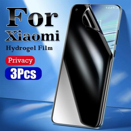 Mi 11 Ultra Anti-Peeping Screen Protector For Xiaomi 10 Pro Privacy Hydrogel Film Black Shark 4 Redmi Note 10 5G Soft