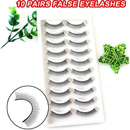 10 Pairs Training Lashes False Eyelashes for Makeup Practice 8mm Newbie to False Eyelashes Training 2