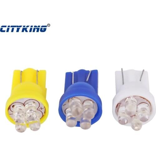 10pcs 12V T10 4 LED Car 194 168 192 158 W5W t10 LED Car License Plate Bulbs W5W 168 Wedge Door Instrument Side Bulb Lamp