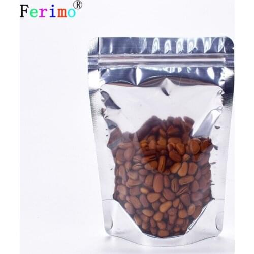 12*17cm 100pcs thick aluminized yin and yang translucent aluminum foil bag self-supporting bag dog food packaging bag