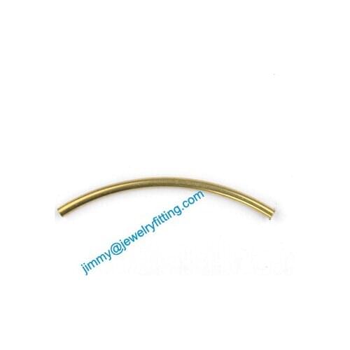 2013 New Jewelry findings Brass opened Bent Tubing tube spacer tube beads spacer bar for bracelet 2*40mm