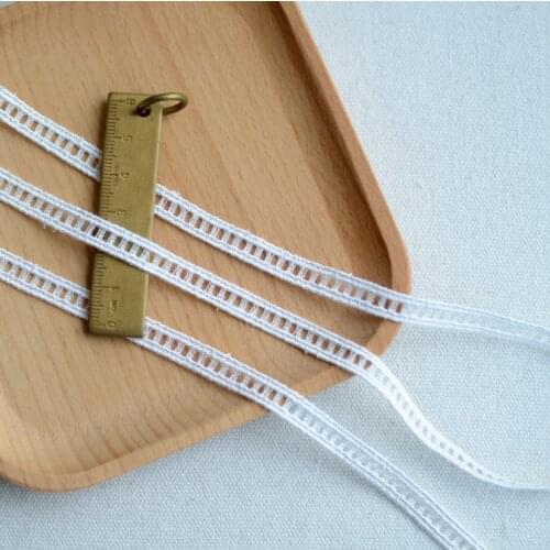 4 Meters Hollow Wedding Lace Ribbon Embroidered White Diy Handmade Patchwork Lace Trim Top Sewing Supplies Craft 8mm