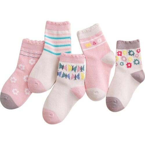 5 Pcs/lot 2021 Spring and Autumn Baby Thin Cotton Socks for Boys and Girls Combed Cotton Socks for Newborns