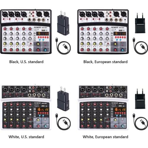 BMG-06D 6 Channels Mixing Console 16 DSP Bluetooth-compatible Audio Mixer USB Interface 48V Professional Audio Equipment