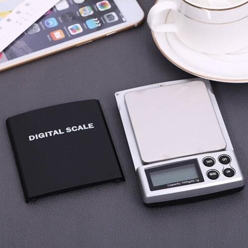 HOT 1KG/0.1G Mini Digital Scale High Accuracy Backlight Electric LCD Pocket For Jewelry Gram Weight For Kitchen Stainless Steel