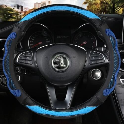 DERMAY Car Steering Wheel Cover for Skoda Octavia A5 A7 Rapid Spaceback Fabia Kodiaq Superb YETI Karoq Kamiq 2005-2019