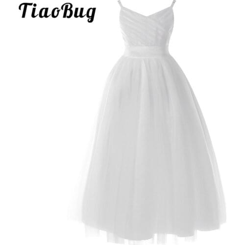 Flower Girl Dresses Sweet Girls Kids Sleeveless Tulle Party Gown Holy Communion Dress for Girls Elegant Wedding Pageant Dress