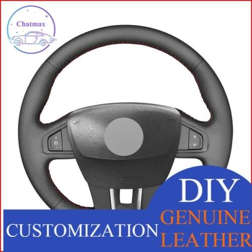 For Renault Laguna 2008-2015 Latitude 2010 Custom Made DIY Anti Slip Black Leather Car Steering Wheel Cover anti-slip all season