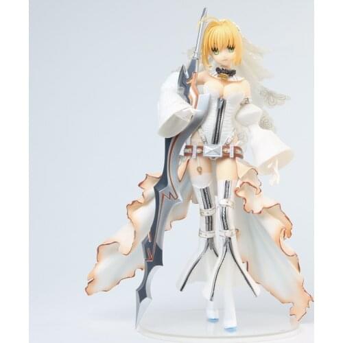 Fate Grand Order EXTRA CCC Saber Wedding Dress Action Figure Collectible Model Toys For Boys Sexy Anime Figure