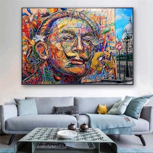Graffiti Pop Art Portrait Posters Print Hip Hop Rapper Graffiti Art Canvas Painting Abstract Wall Picture Modern Room Home Decor
