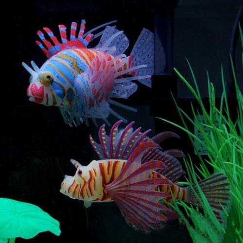 Artificial Aquarium Decor Simulated Fish ornament Silicone Fish Tank Fluorescent Luminous Simulation