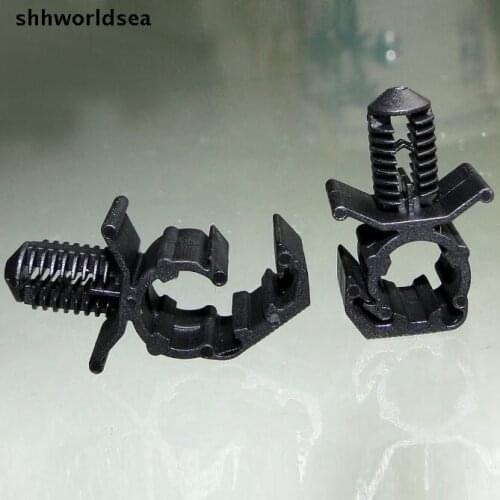 Shhworldsea auto plastic fastener car clip Single tube clamp for ford