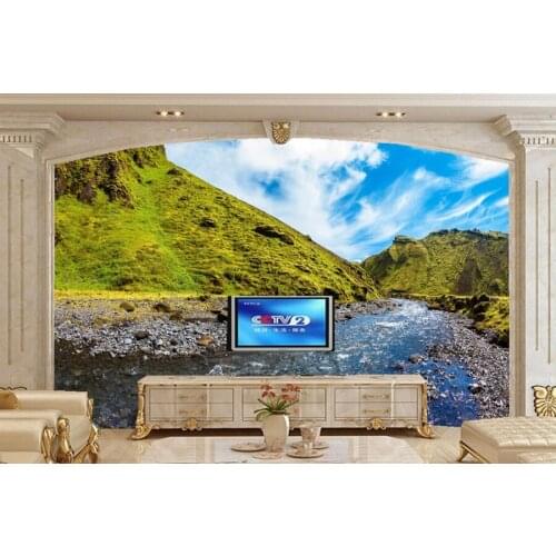 Custom 3D mural,papel de pared,Iceland Mountains Rivers Canyon nature wallpaper,living room sofa TV wall bedroom 3d wallpaper