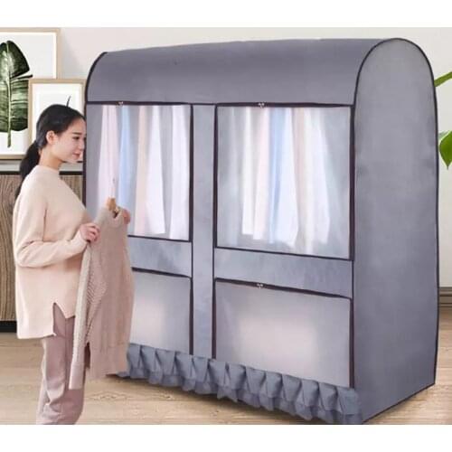 Dustproof Garment Rack Cover Large Capacity Clothing Rack Protector with Zipper and Visible Window Household UD88