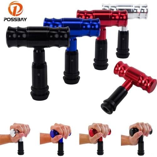 POSSBAY Aircraft Joystick Gear Shift Knob T Shape 4 Colors Aluminum Automatic Racing GearShift GearShifte Lever Head Universal