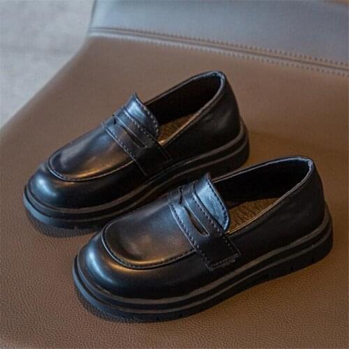 Kids Leather Shoes Girls Flats PU Patent Leather Princess Sweet Oxfords British Design Fashion Classic Children