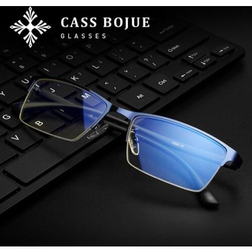 Eye Protection Blue Light Glasses Women Metal Commerce Frame Eyeglasses For Men Anti Blue Ray Glasses Computer Gaming Glasses