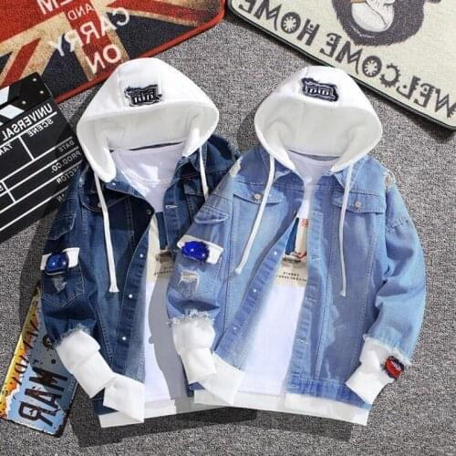 Jeans Jackets Coats Women 2021 Casual Denim Coat Female Hooded Autumn Long Sleeve Jaqueta Feminina Chaquetas Mujer Jeans Jacket