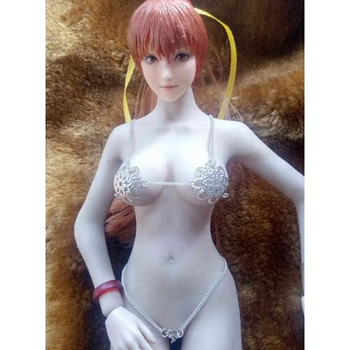 1:6th Silver Bikini Sets For 12" Phicen Hot Toys Female Action Figure Doll Toys