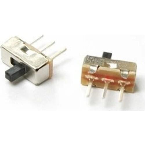 100pcs Interruptor on-off mini Slide Switch SS12D00 SS12D00G4 3pin 1P2T High quality toggle switch Handle length 4MM