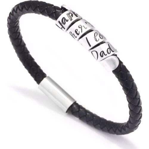 2019 Explosion Woven Leather Bracelet Magnetic Buckle Braclet Cuff Wristband Mens String Bracelet Gift on Fathers Day for Men