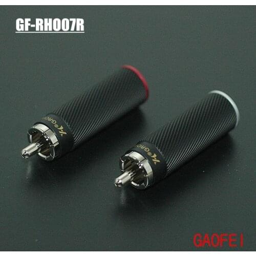 4pcs free shipping GAOFEI HIFI audio signal cable lotus plug rhodium-plated RCA plug