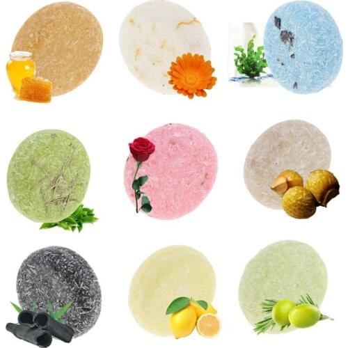 55g Plant Fragrance Shampoo Bar Soap Hair Nourishing Natural Handmade Herbal