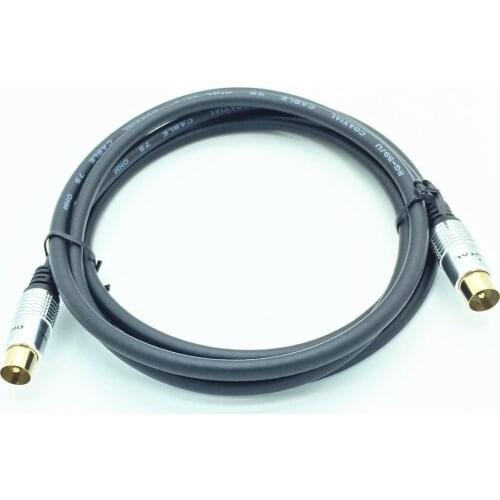 9.5mm TV Male to 9.5mm Male Adapter Cord Coaxial TV Cable 3m