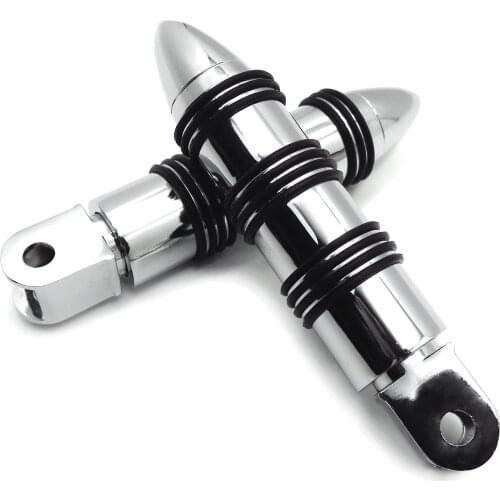 Aftermarket free shipping motorcycle parts Bullet Rocket Foot Pegs for Honda VTX Sabre Spirit ACE Aero Magna VLX Deluxe CHROMED