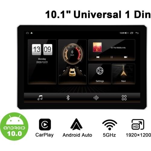 Autoradio 1 Din Android Car Radio Stereo 10.1" 1920*1200 Auto Audio DSP SPDIF GPS Carplay Subwoofer Multimedia Player Universal
