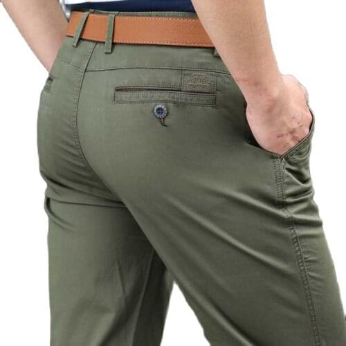 Spring Summer Men Casual Pants Cotton Loose Baggy Straight Trousers Business Leisure Pants Fashion Joggers Mlale Clothes