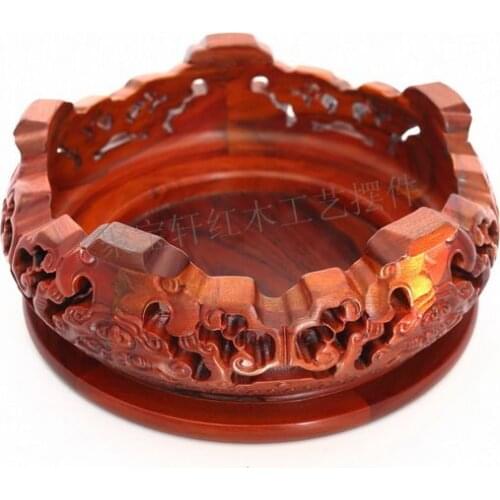 Household act the role ofing is tasted rosewood carving furnishing articles aquarium Buddha circular base solid wood crafts