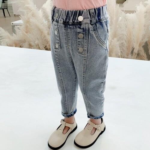 Toddler Girls Jeans Solid Color Jeans Girl Spring Autumn Jeans Girls Casual Style Girls Clothes