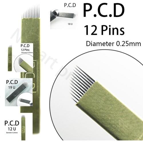 PCD Needles Nano Blade Laminas microblading pen blades tattoo needles Hard 12/14/12u/14u/18u/19u Embroidery eyebrow Machine