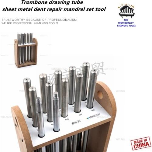 High quality Brass instrument repair tools Trombone drawing tube sheet metal dent repair mandrel set tool
