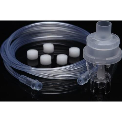 6ml Atomized Cup&Atomizer Soft Tube Filter Sponge Inhaler Catheter Children Medicinal Home Air Compressor Nebulizer Cup One Set