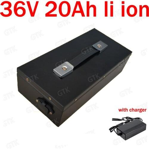 GTK customize 36v 20ah lithium ion battery li-ion BMS 10s 18650 for 36v e-bike 1000w 1500w motor scooter go cart + 3A charger
