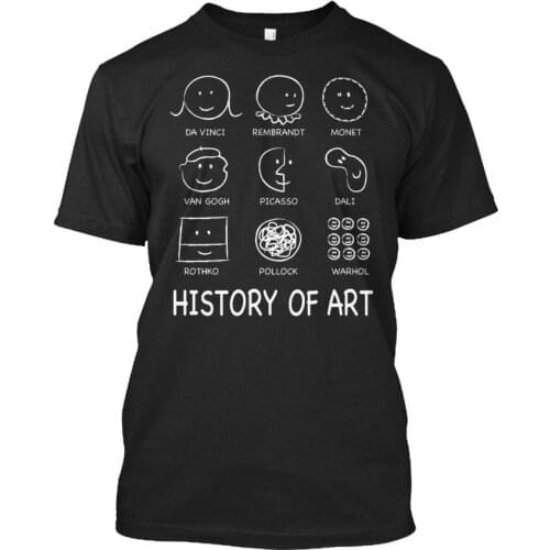 2019 Latest O-Neck Sunlight Men T-Shirt History Of Art - Da Vinci Rembrandt Monet Van Gogh Standard Unisex T-Shirt