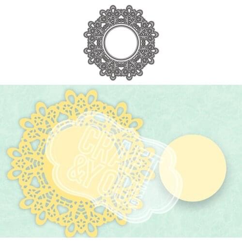 Round Flower Border New Cutting Dies Stamps Dies Scrapbooking Mold Cut Handmade Tools DIY Craft Decoration Metal Cutting Dies