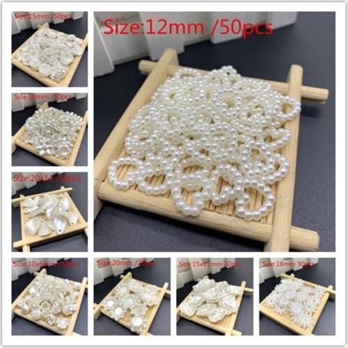 New Jewelry Accessories Acrylic Beads Ivory Pearl Beads Loose Hole Beads Jewelry Making DIY 25 Styles