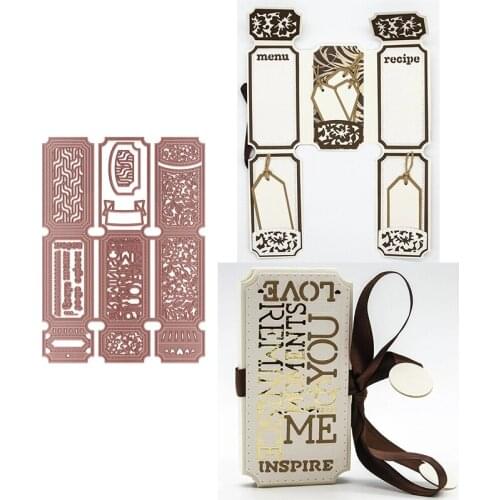 New Design Connectable Label Booklet Fun Handicraft Metal Cutting Dies For New DIY Scrapbooking Album Cards Embossing Die Cuts