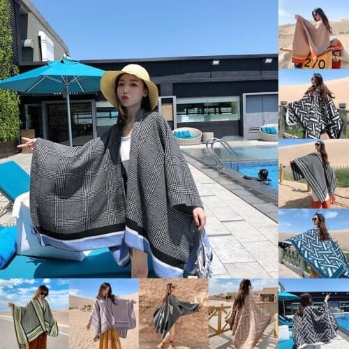 NEW Autumn Winter Shawl Fashion Poncho Women Scarf for Blanket 15 Styles 130*150cm Imitation Cashmere Scarves Warm Pashmina Cape