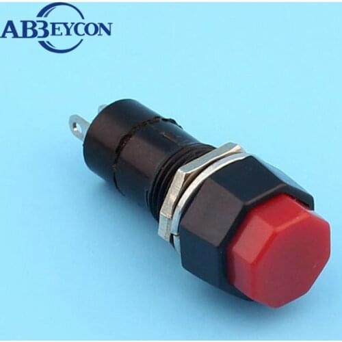 NS145 PBS-14A 12MM Latching ON-OFF Octagon push button switch 2 pins hexagon head switch