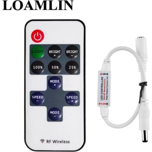 Single Color Remote Control Dimmer 11Key RF LED Controller Dimmer DC 5-24 V for SMD 3528 5050 2835 WS2812 LED Strip Light