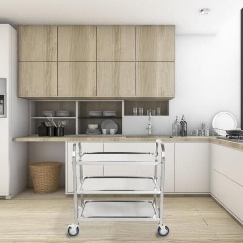 Movable Kitchen Bathroom Shelf Metal Rolling Trolley Cart Basket Stand Wheels Save Space Holder Kitchen Hotel Serving Trolley