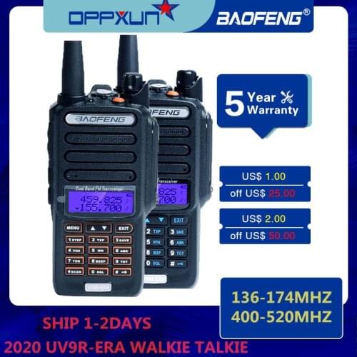 Baofeng UV-9R Plus ERA IP68 Waterproof Walkie Talkies 10-50km Portable Long Range HAM CB Two Way Radio Stations Hunting Shipping