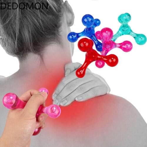Mini Body Massager Manual Balance Four Balls Portable Travel Massager Trigger Point Arm Back Relaxation Eliminate Oedema Health