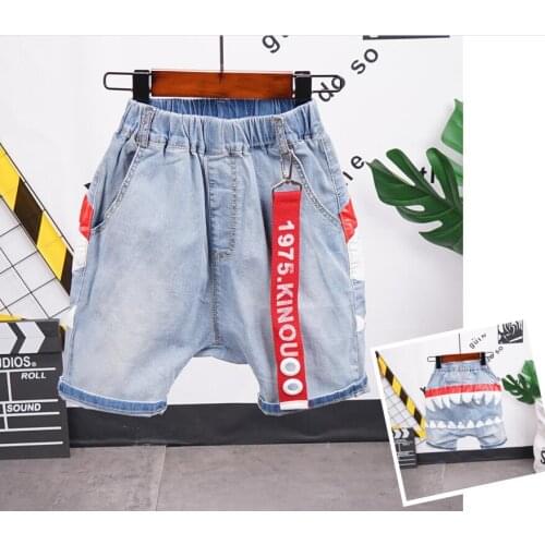 Cute kids clothing boys girls short hot summer boys pants shorts Casual cartoon boys denim shorts Kids Clothes 2-7T